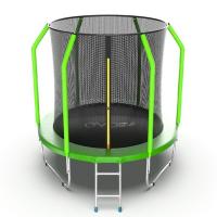 Батут с внутренней сеткой и лестницей EVO JUMP Cosmo 6ft (Green) + нижняя сеть