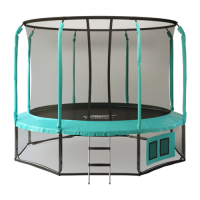 Батут с защитной сеткой Space Green 14FT